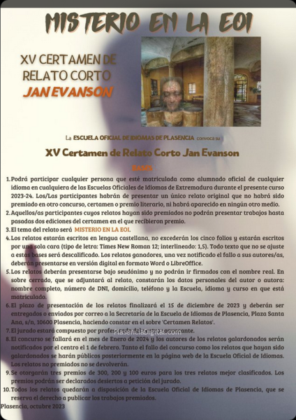 Certamen de relato corto EOI Plasencia