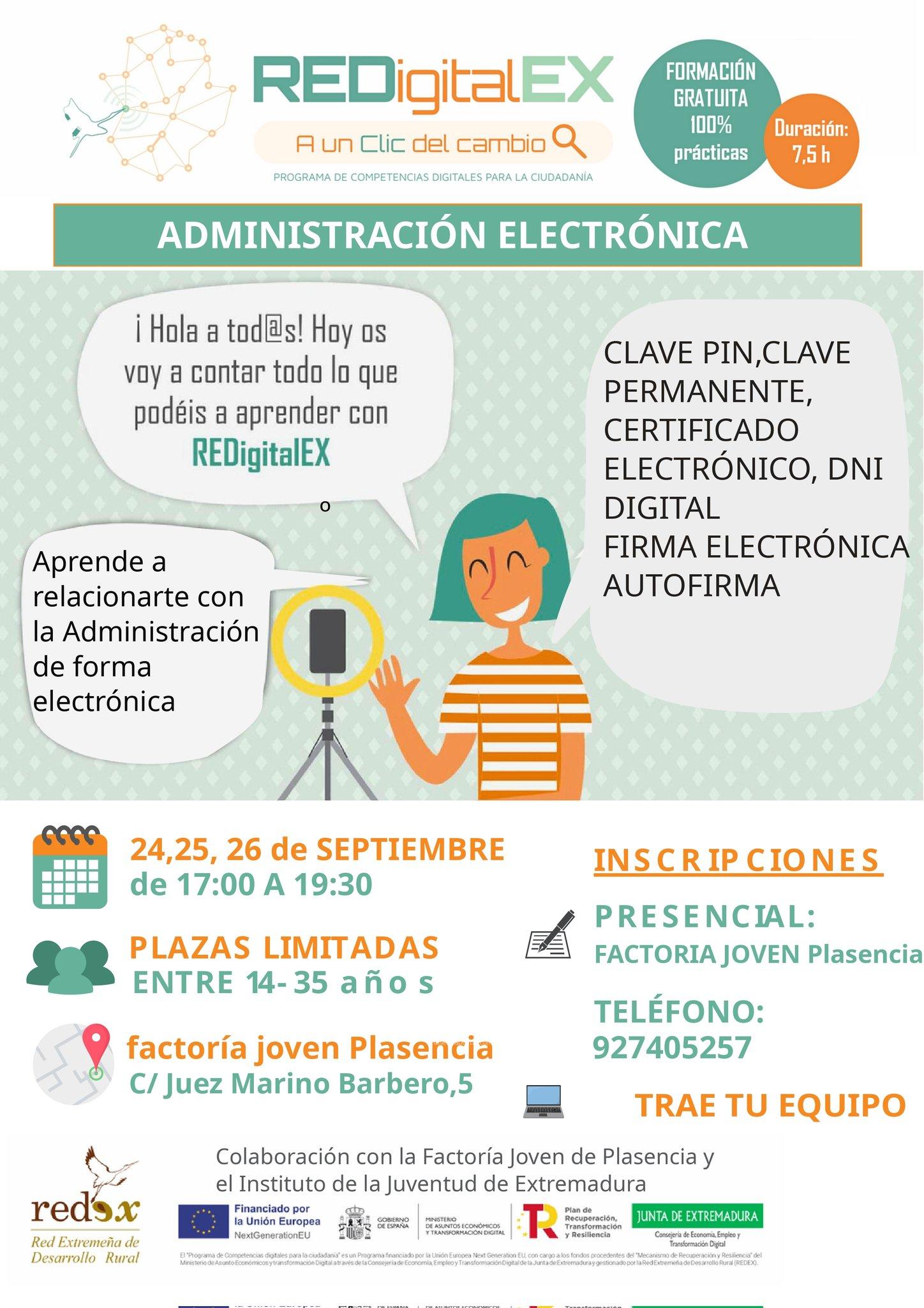 Cursos Creación de contenidos digitales y Administración electrónica